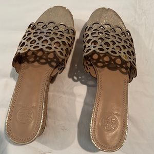 Tory Burch cork wedges